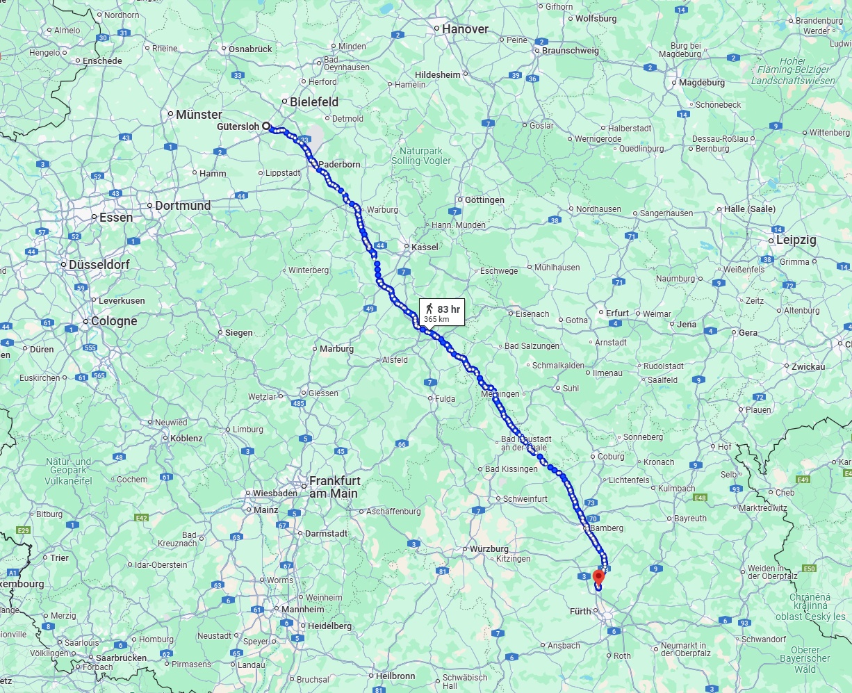 Anreise von Gütersloh Zu Erlangen Über 