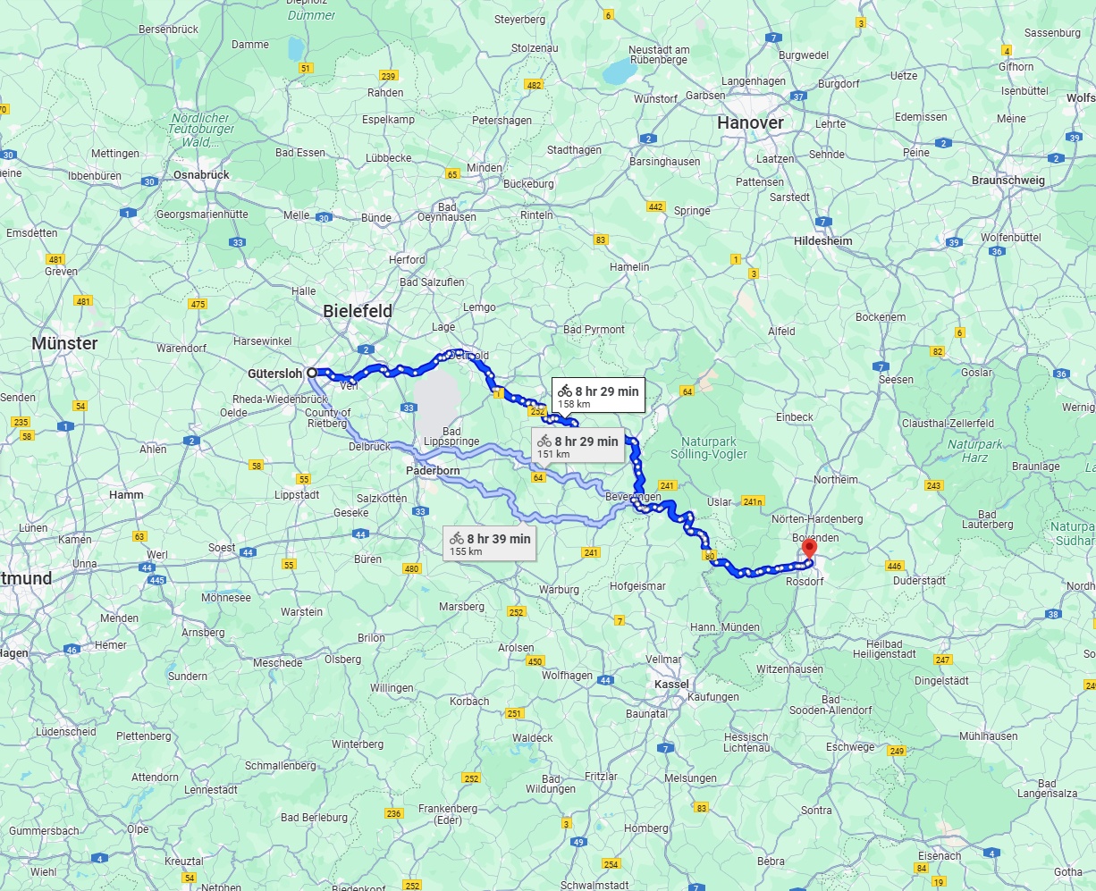 Anreise von Gütersloh Zu Göttingen Über 