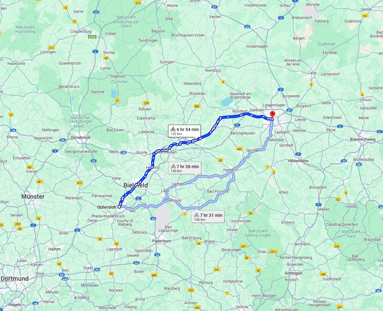 Anreise von Gütersloh Zu Hannover Über 