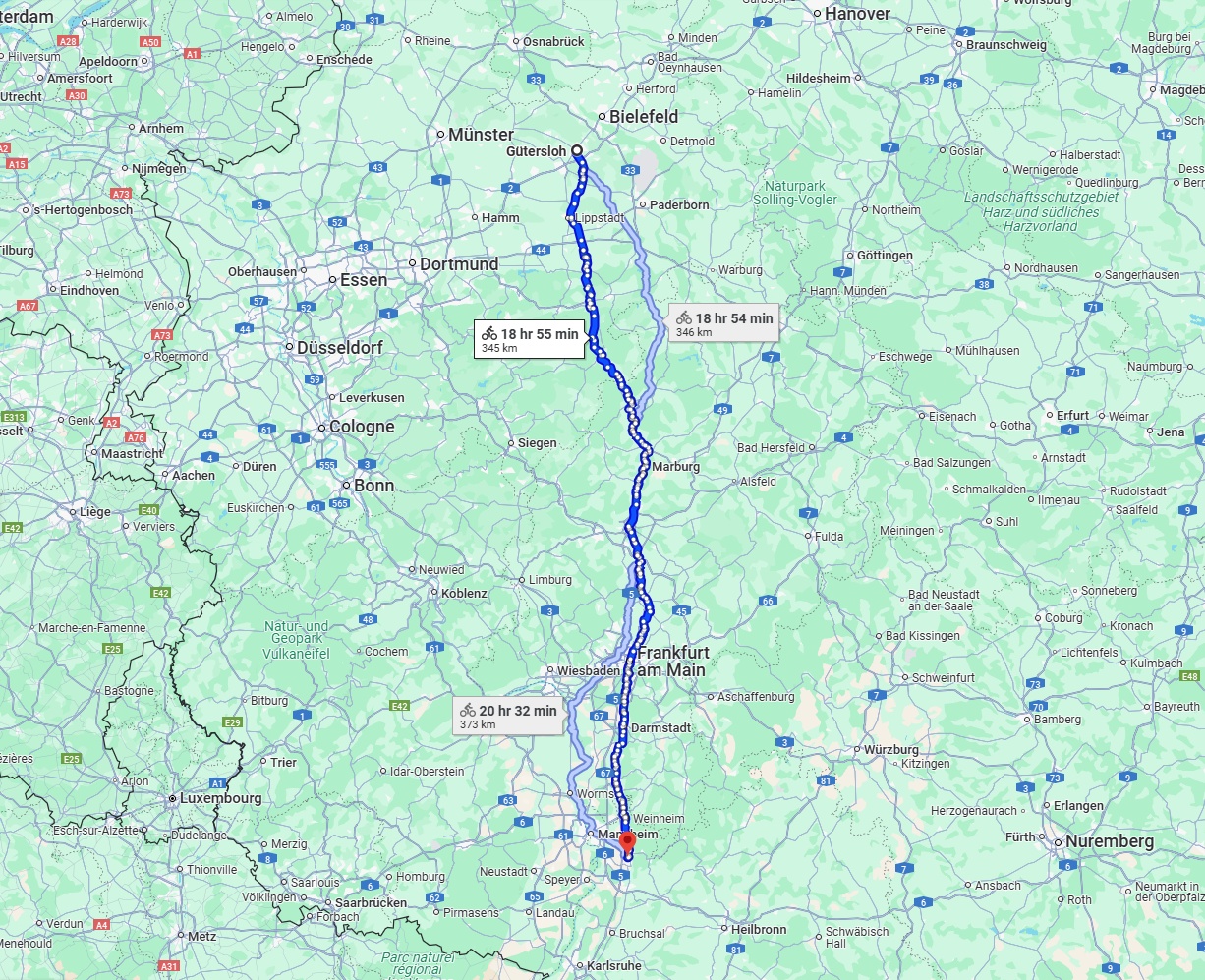 Anreise von Gütersloh Zu Heidelberg Über 