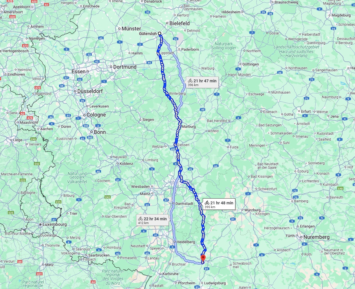 Anreise von Gütersloh Zu Heilbronn Über 