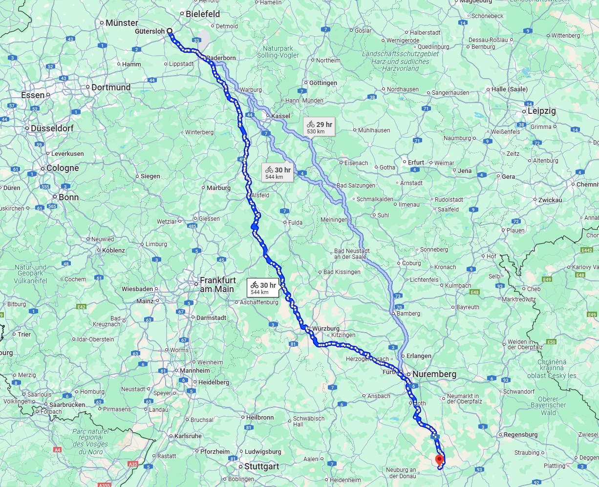 Anreise von Gütersloh Zu Ingolstadt Über 