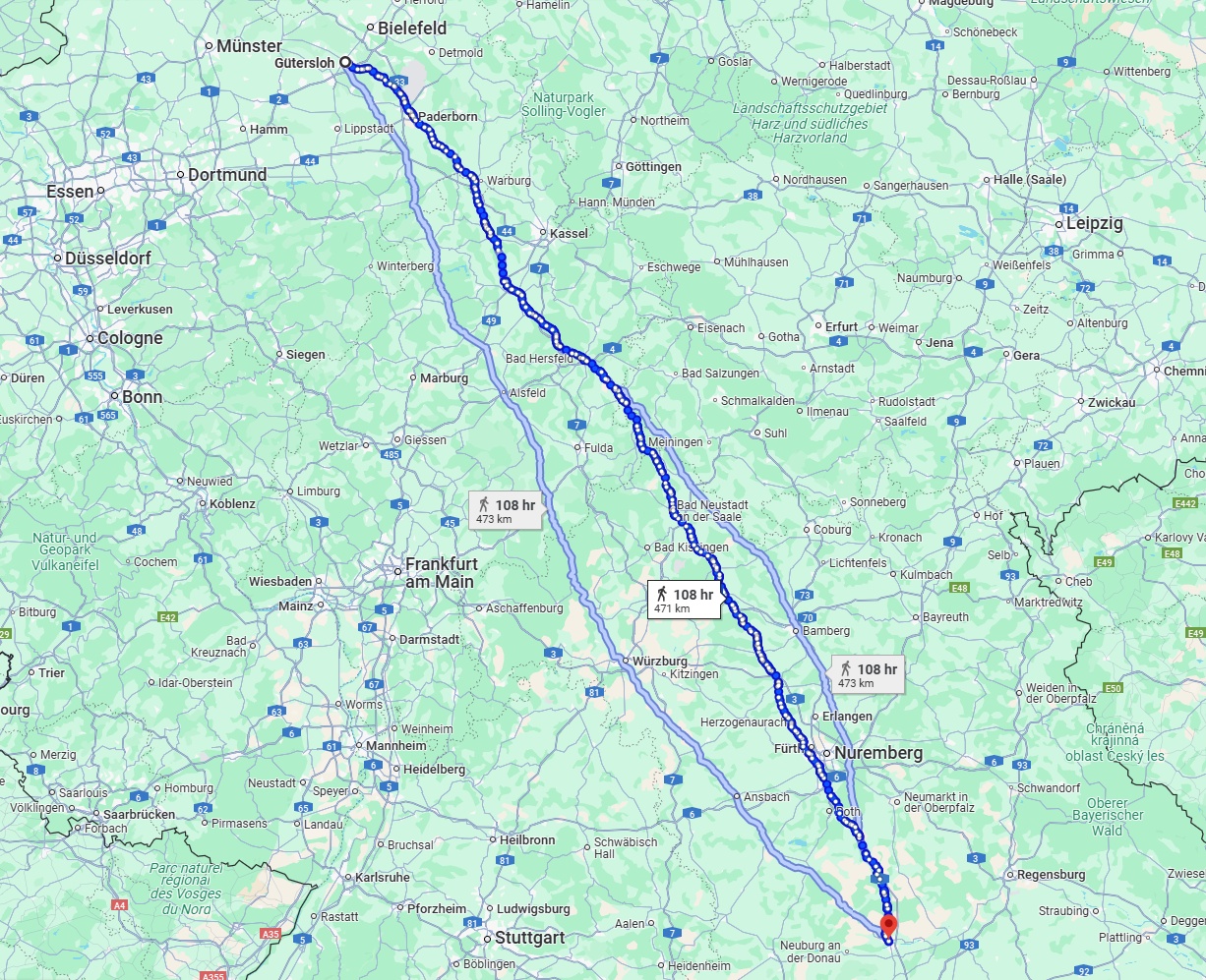 Anreise von Gütersloh Zu Ingolstadt Über 