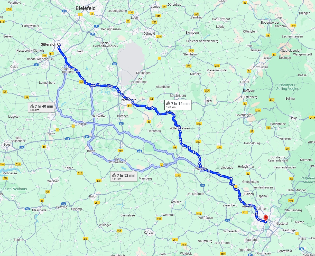 Anreise von Gütersloh Zu Kassel Über 