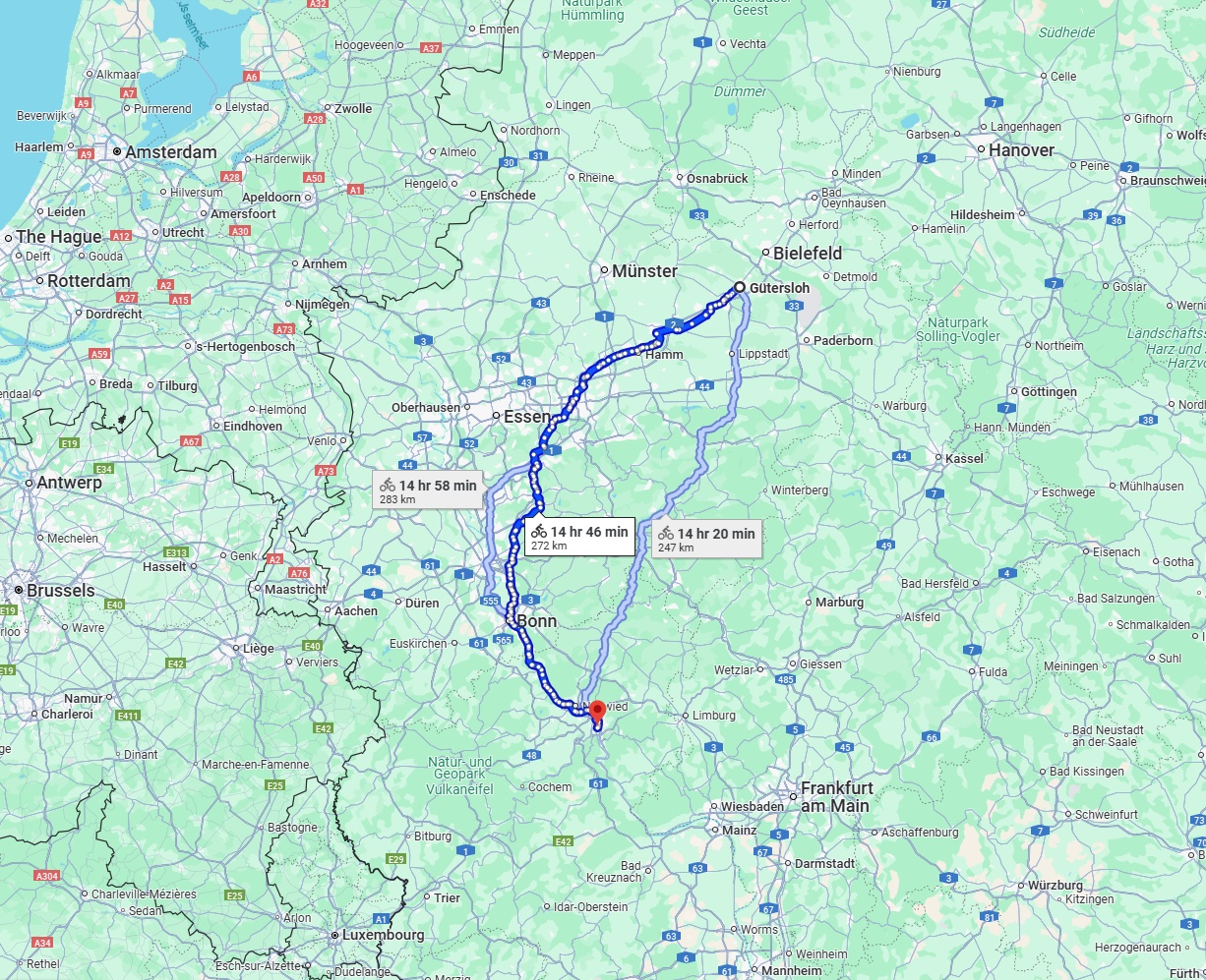 Anreise von Gütersloh Zu Koblenz Über 