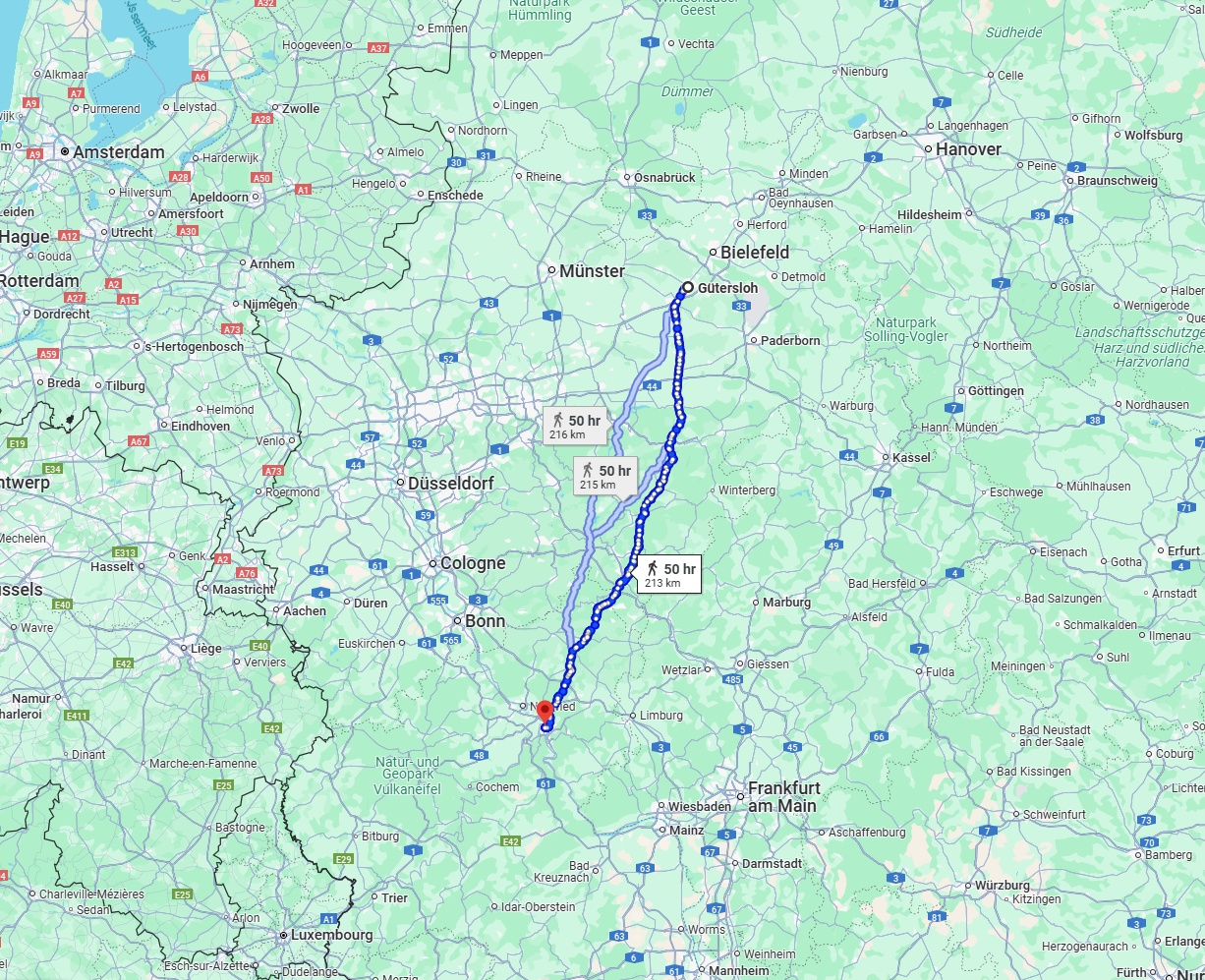 Anreise von Gütersloh Zu Koblenz Über 