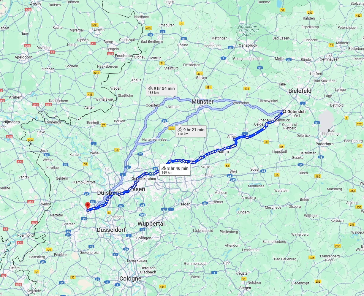 Anreise von Gütersloh Zu Krefeld Über 