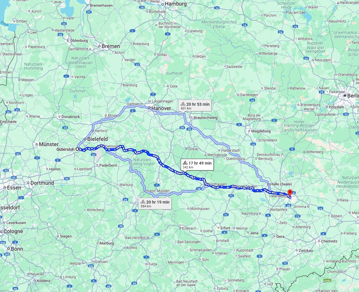 Anreise von Gütersloh Zu Leipzig Über 