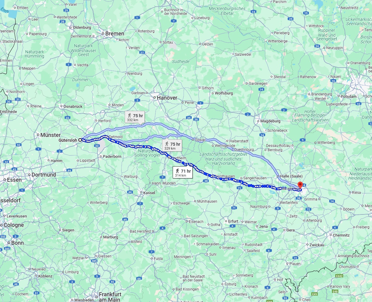 Anreise von Gütersloh Zu Leipzig Über 