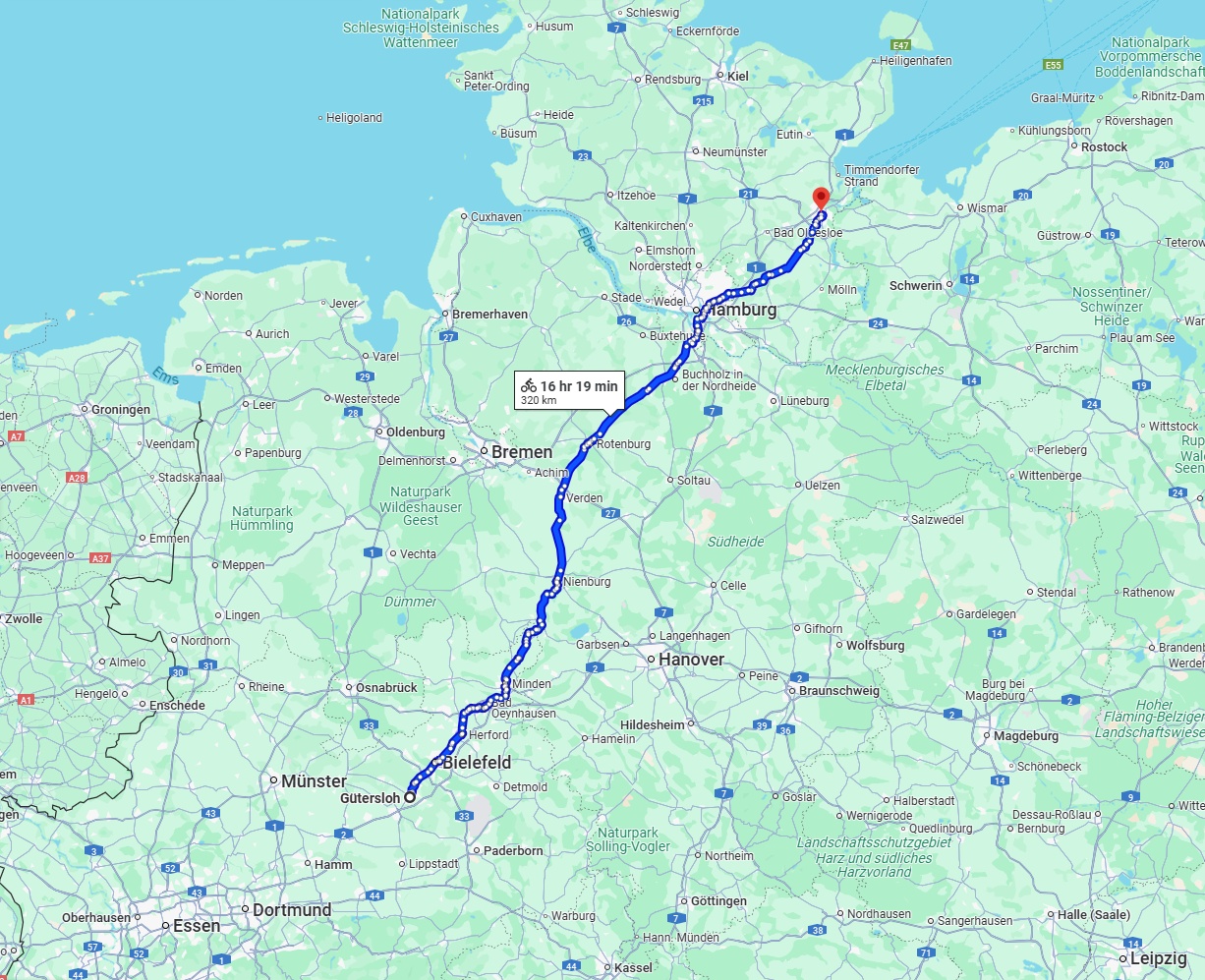 Anreise von Gütersloh Zu Lübeck Über 