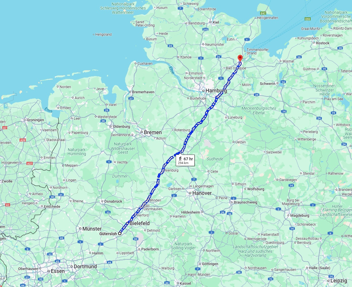 Anreise von Gütersloh Zu Lübeck Über 