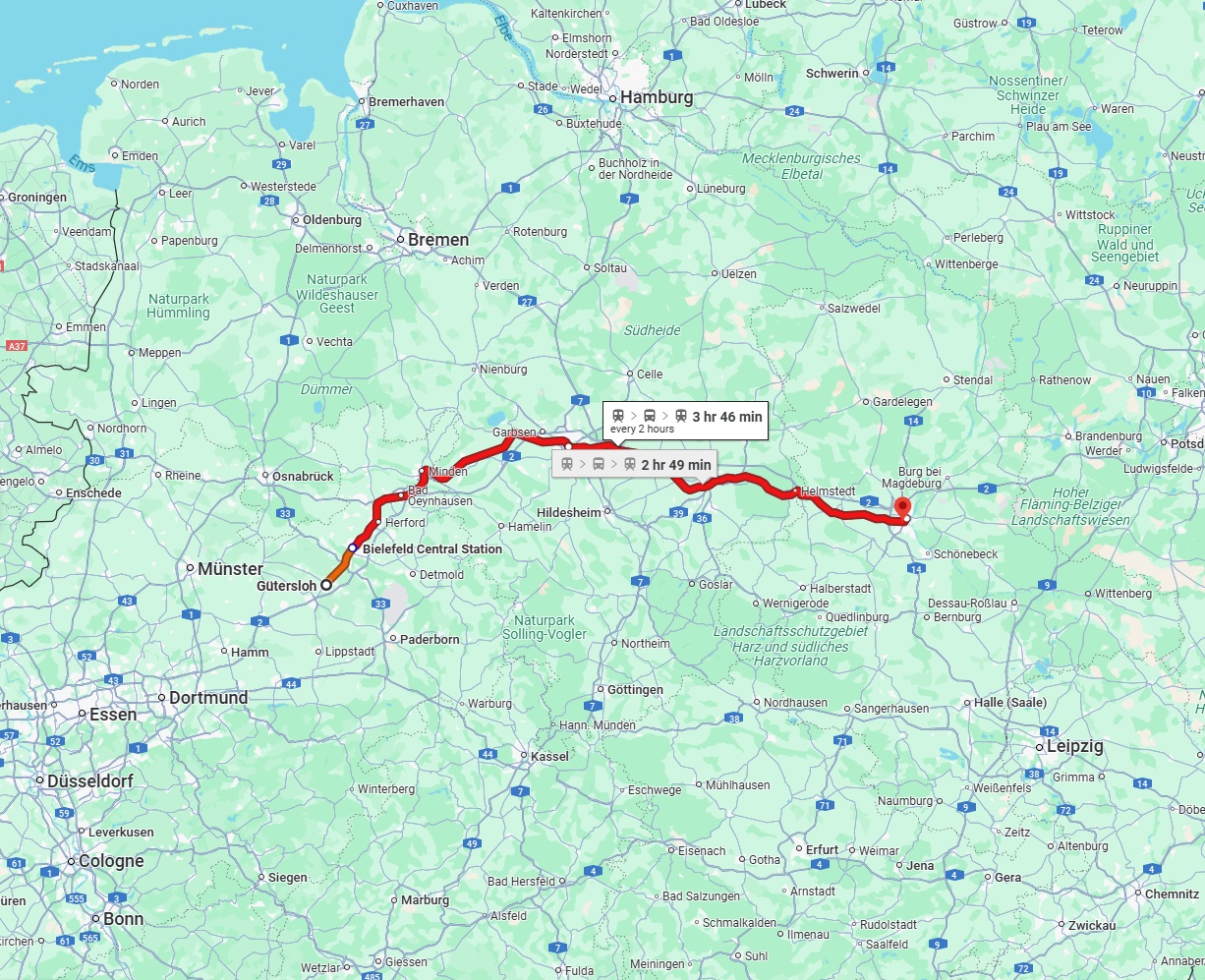 Anreise von Gütersloh Zu Magdeburg Über 