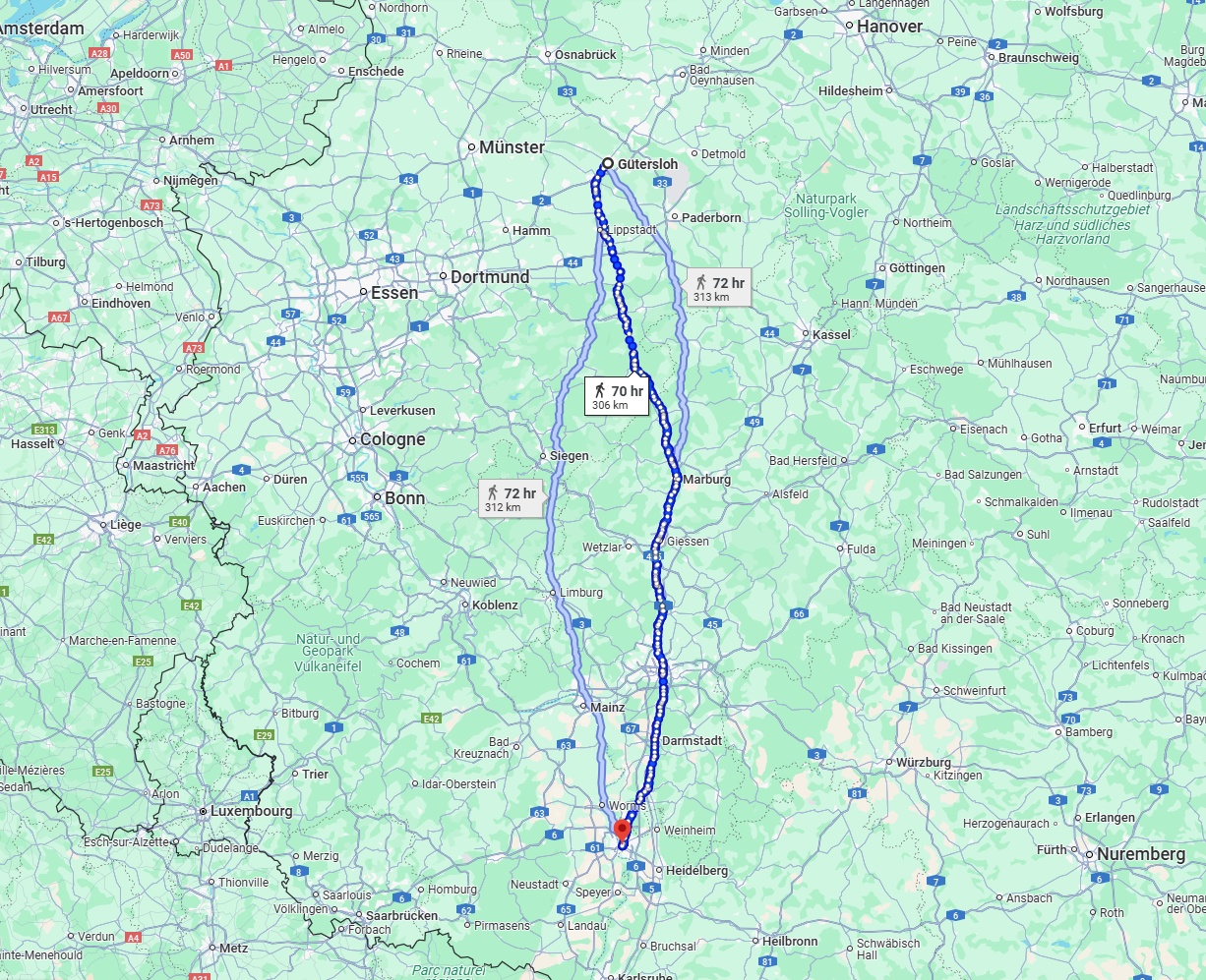 Anreise von Gütersloh Zu Mannheim Über 