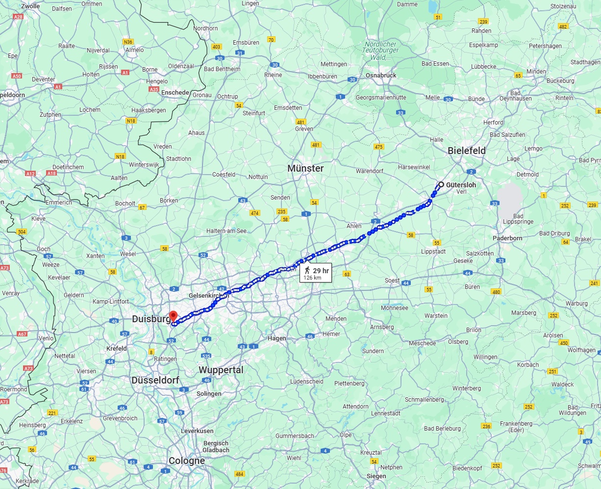 Anreise von Gütersloh Zu Mülheim an der Ruhr Über 