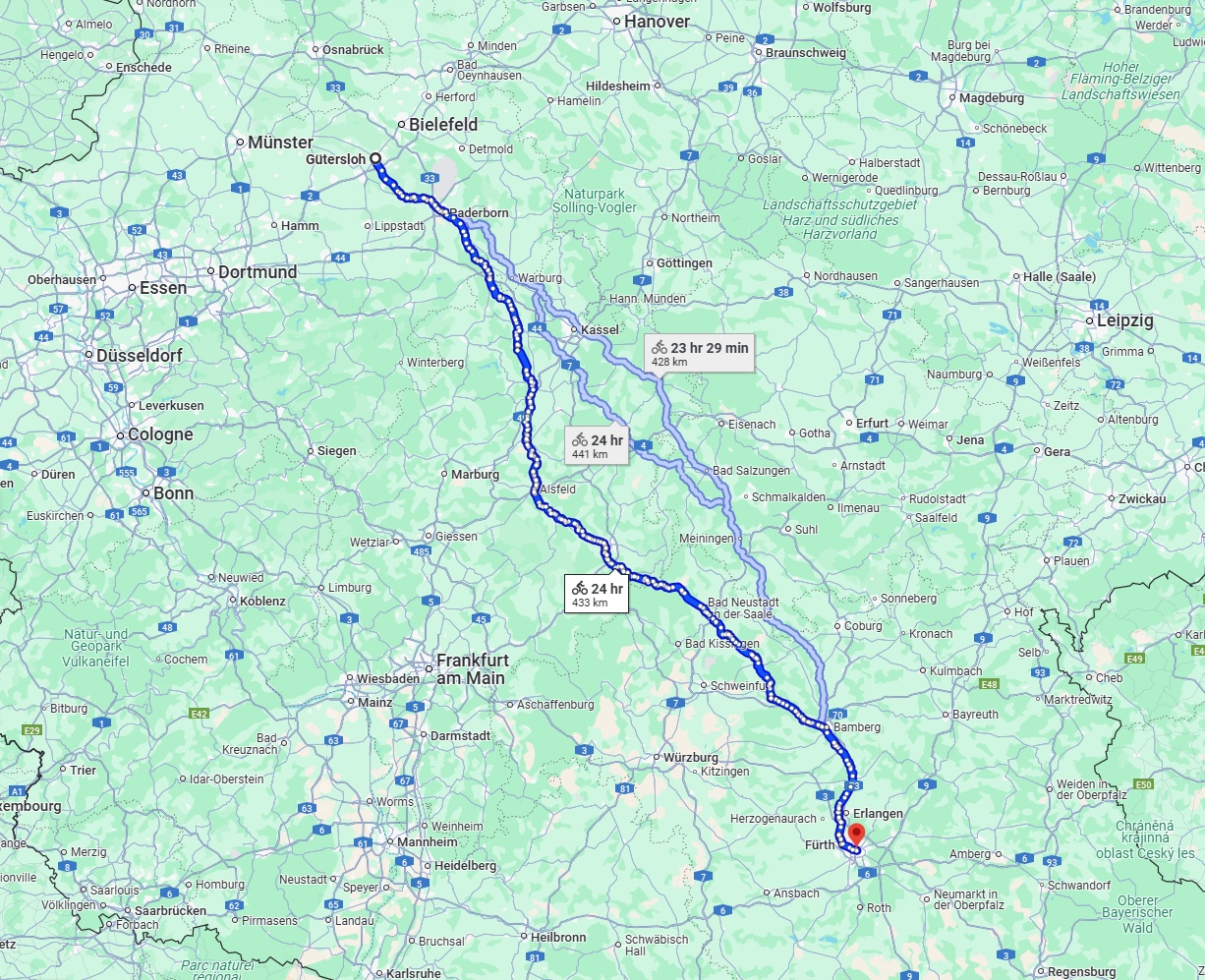 Anreise von Gütersloh Zu Nürnberg Über 