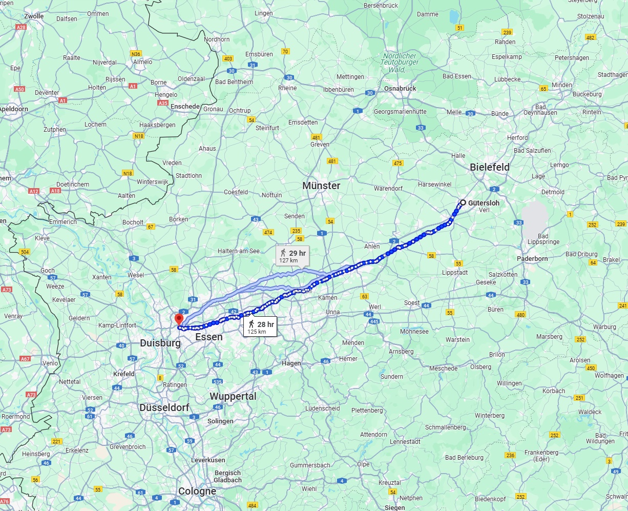 Anreise von Gütersloh Zu Oberhausen Über 