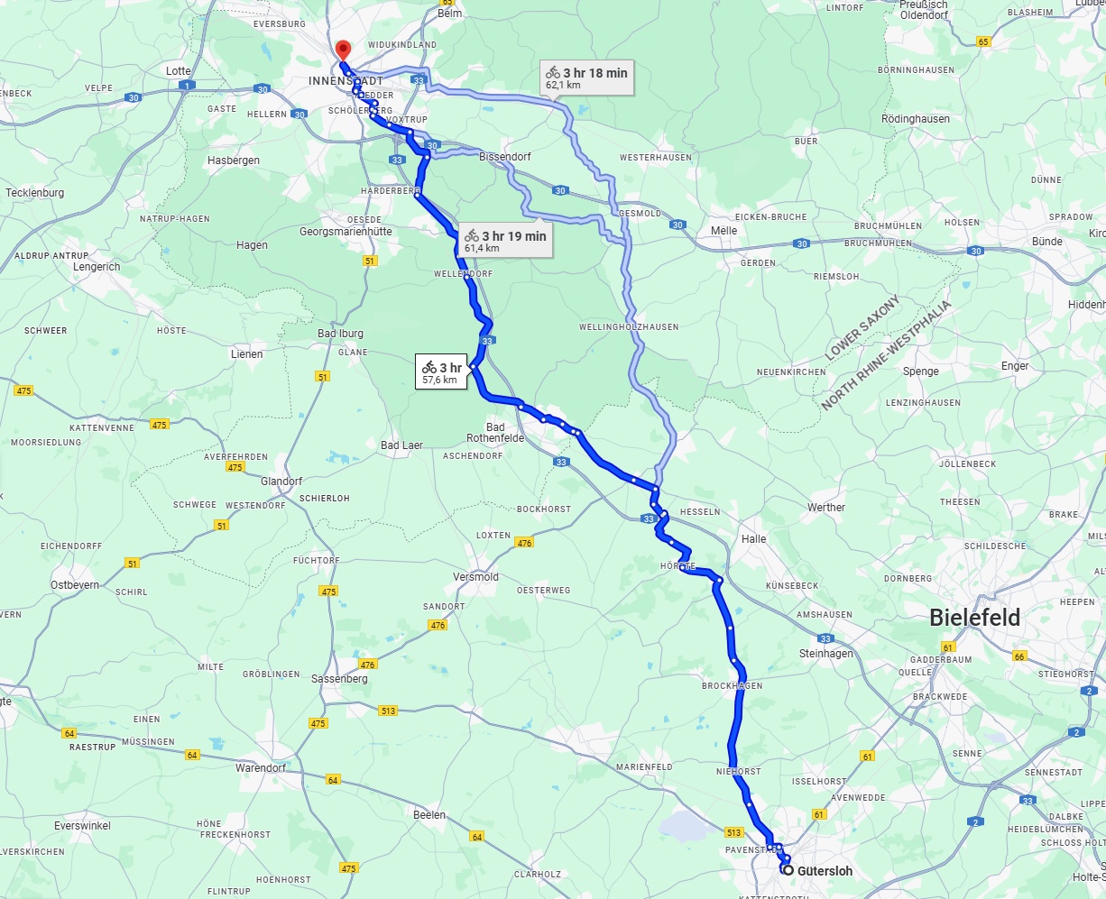 Anreise von Gütersloh Zu Osnabrück Über 