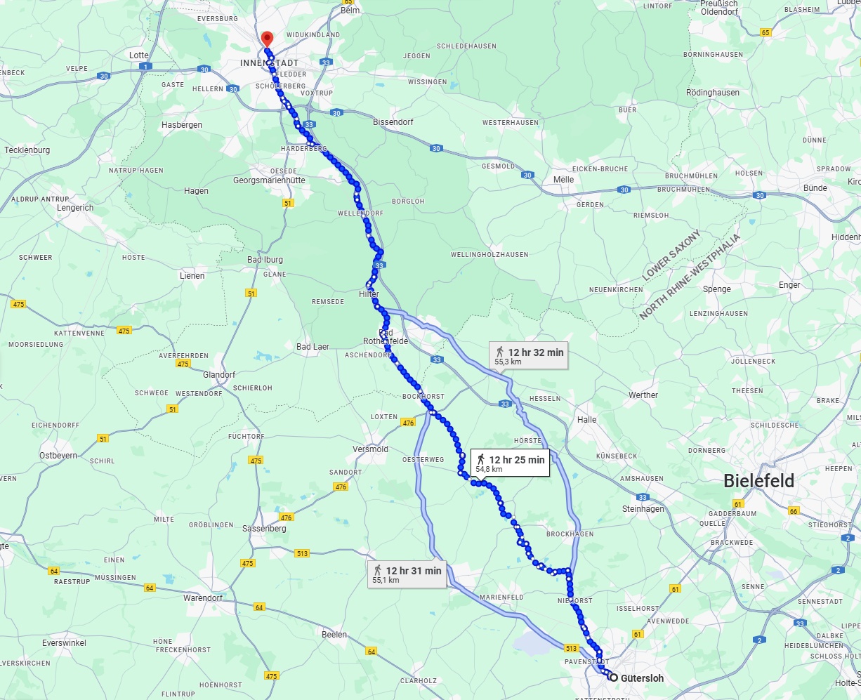Anreise von Gütersloh Zu Osnabrück Über 