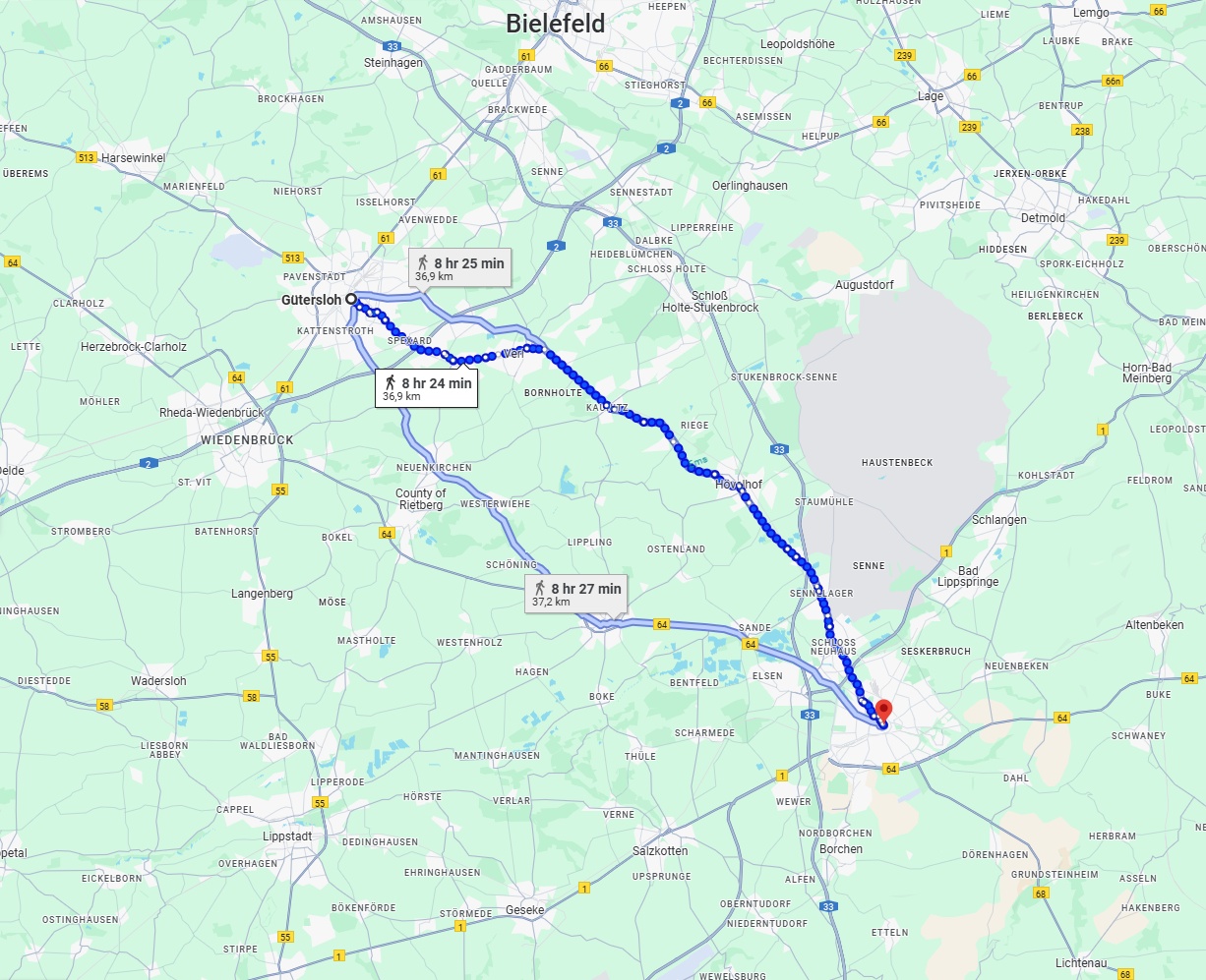 Anreise von Gütersloh Zu Paderborn Über 