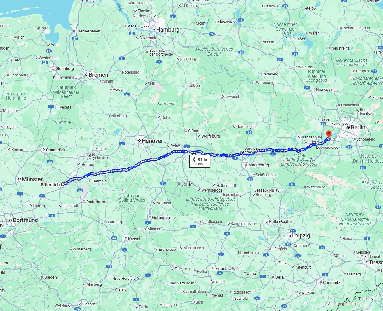 Anreise von Gütersloh Zu Potsdam Über 