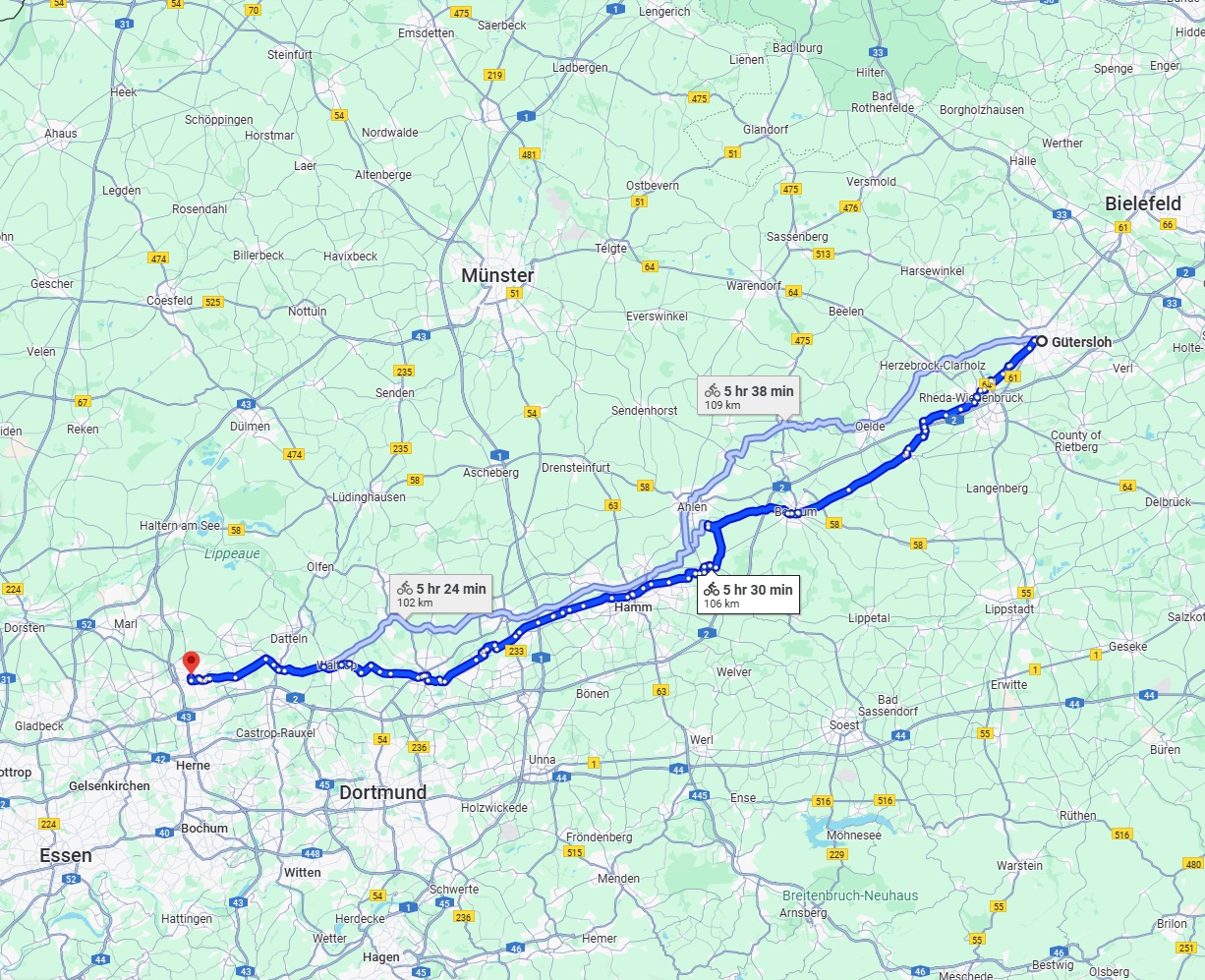 Anreise von Gütersloh Zu Recklinghausen Über 