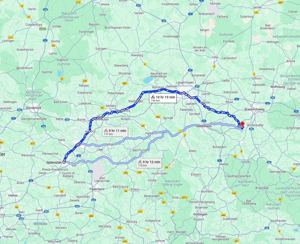 Anreise von Gütersloh Zu Salzgitter Über 