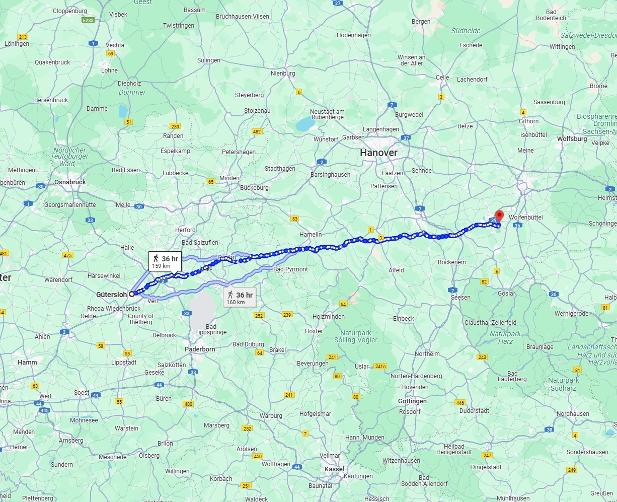 Anreise von Gütersloh Zu Salzgitter Über 