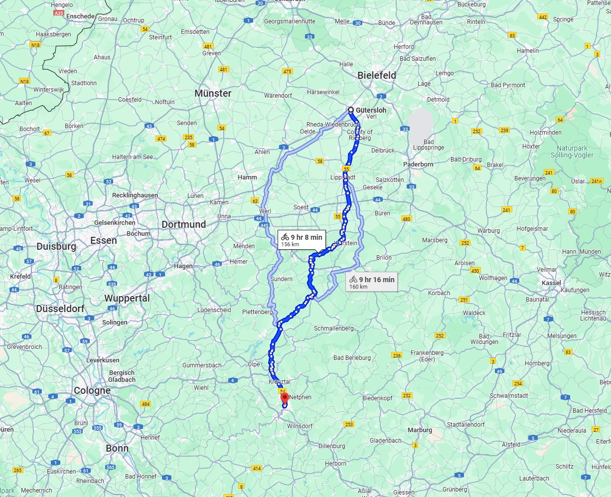 Anreise von Gütersloh Zu Siegen Über 