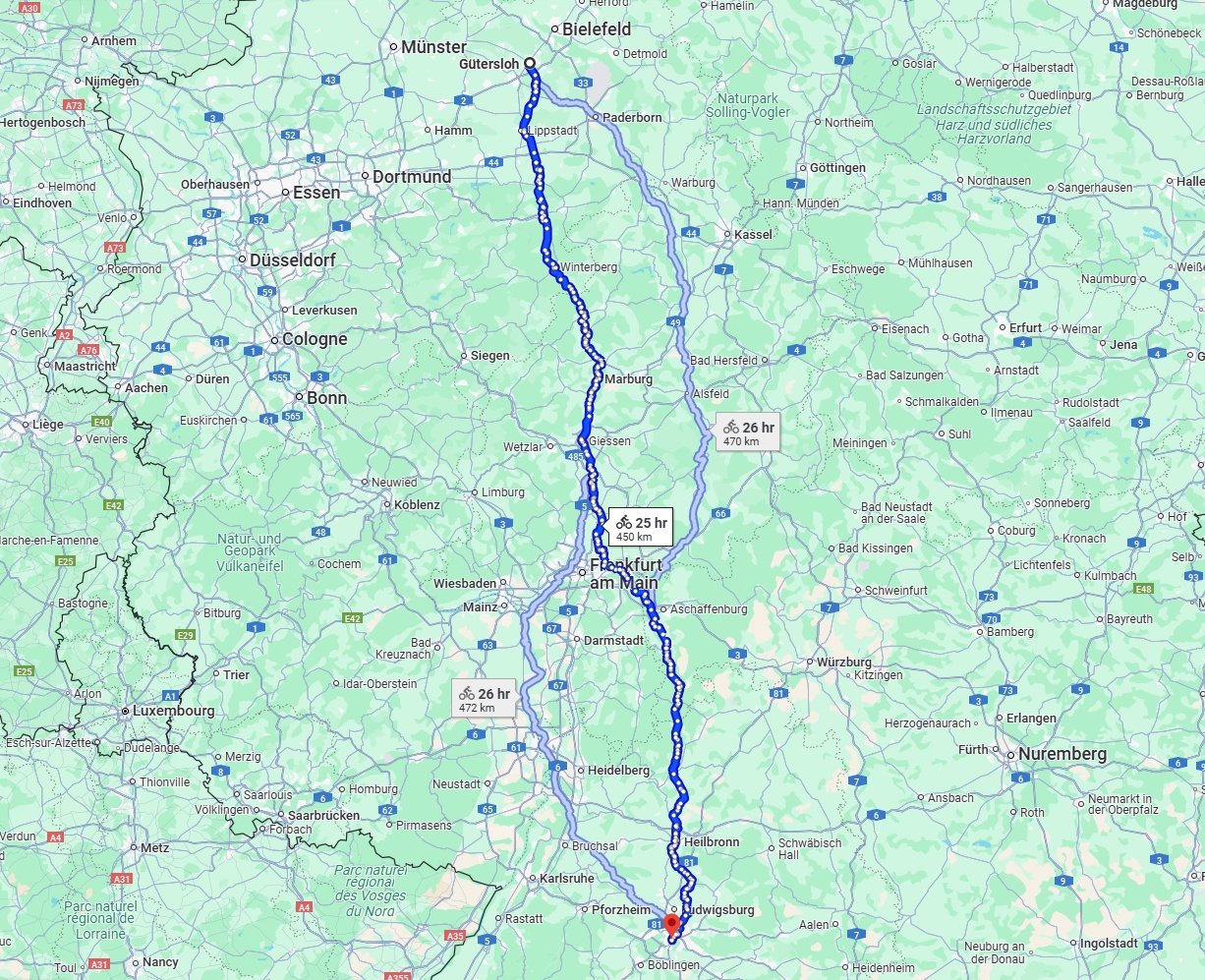 Anreise von Gütersloh Zu Stuttgart Über 