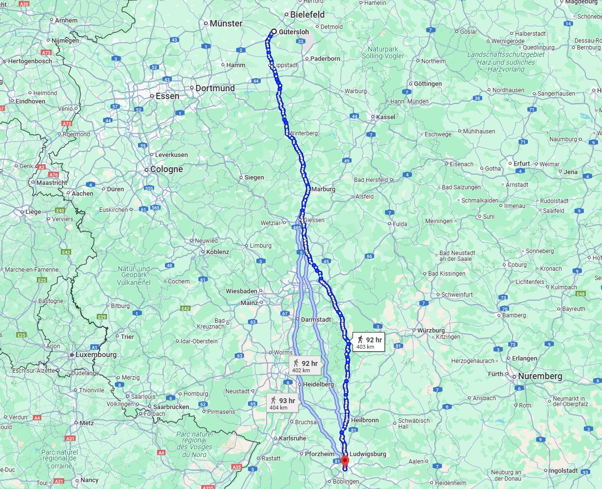 Anreise von Gütersloh Zu Stuttgart Über 