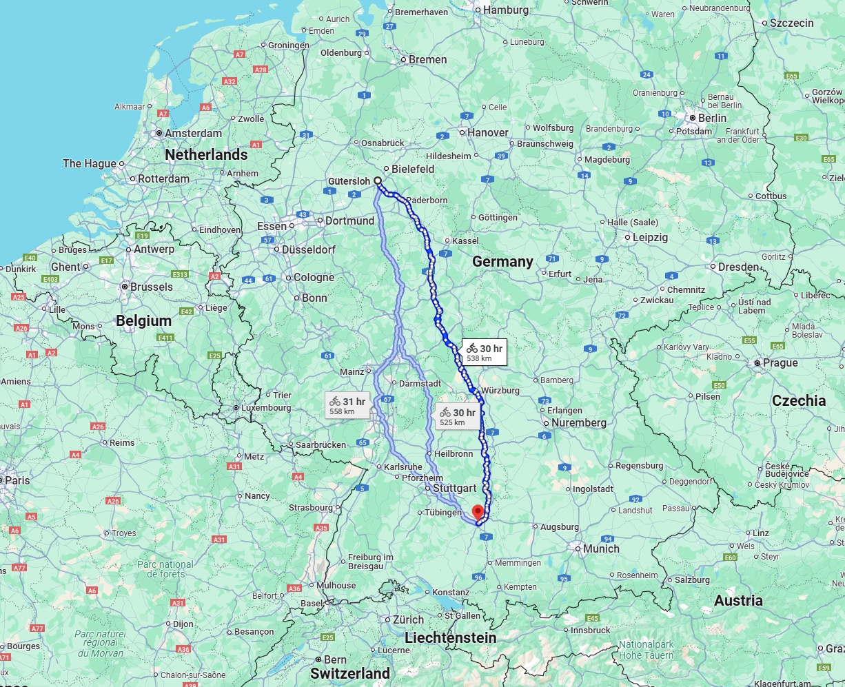Anreise von Gütersloh Zu Ulm Über 