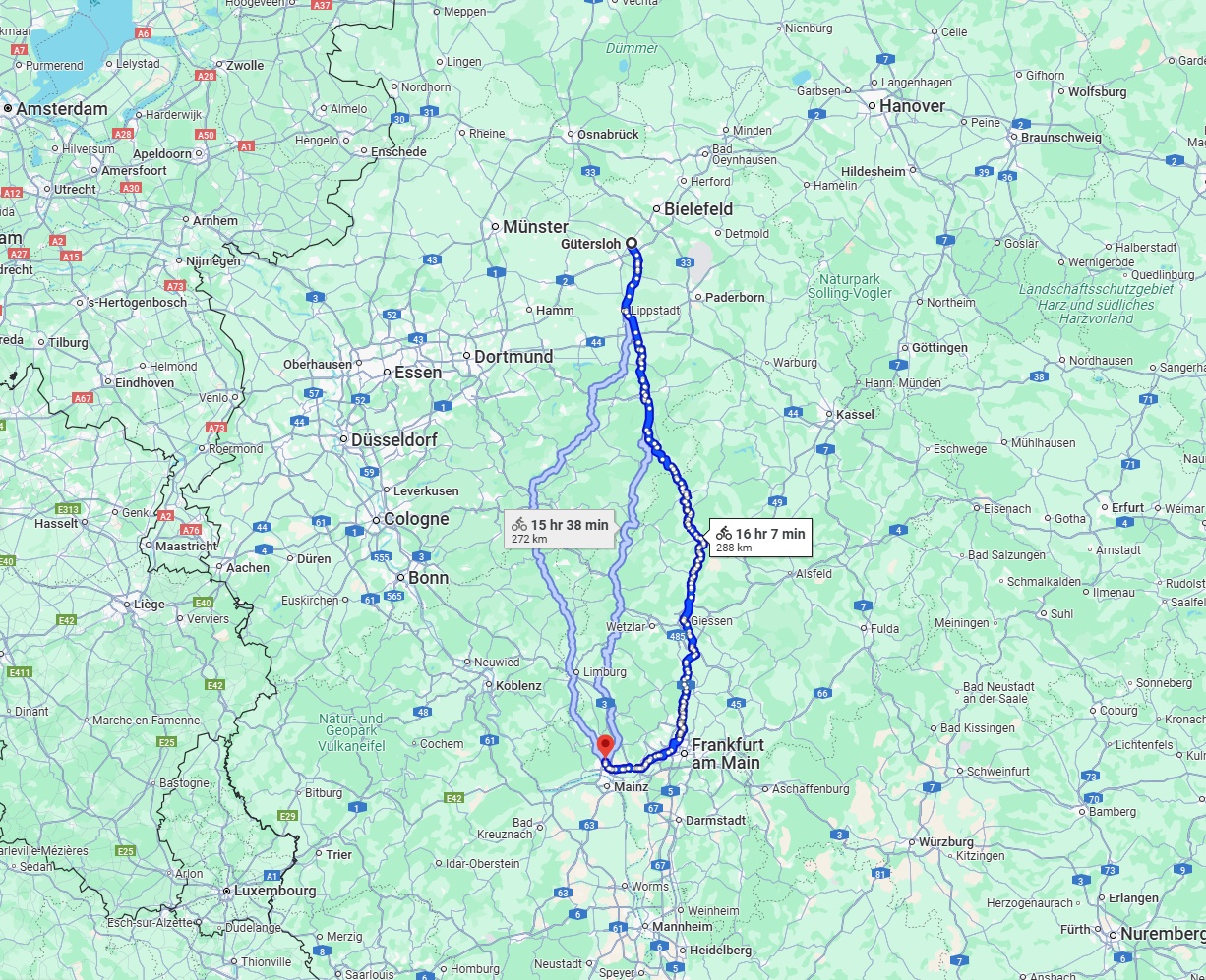 Anreise von Gütersloh Zu Wiesbaden Über 