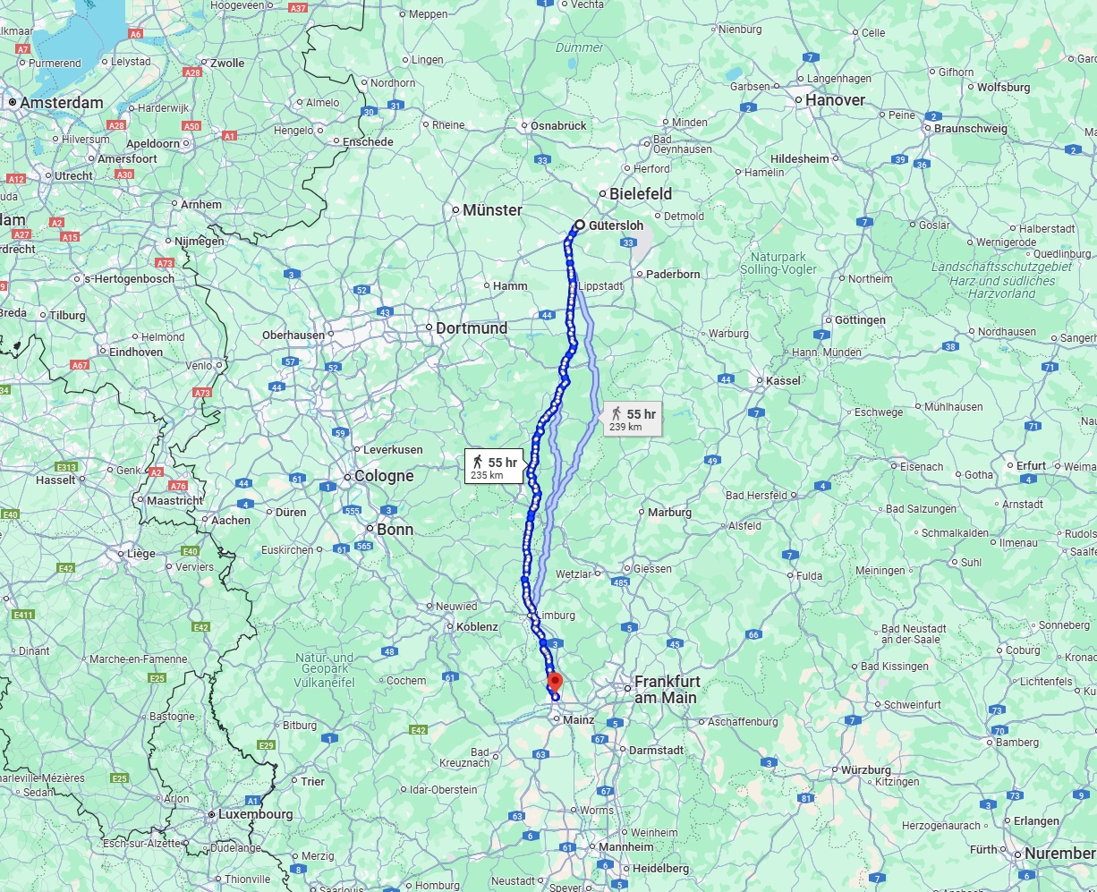 Anreise von Gütersloh Zu Wiesbaden Über 