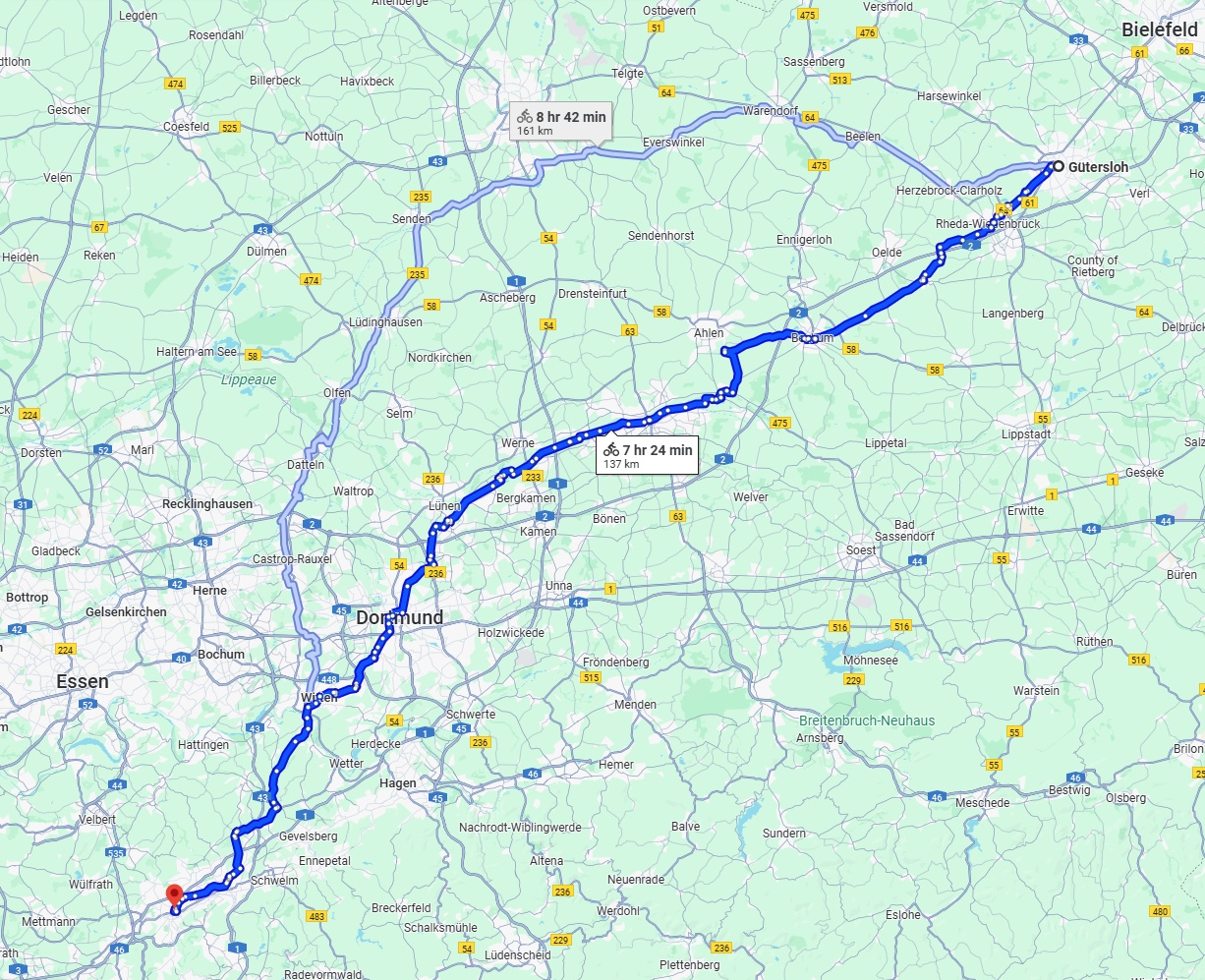 Anreise von Gütersloh Zu Wuppertal Über 