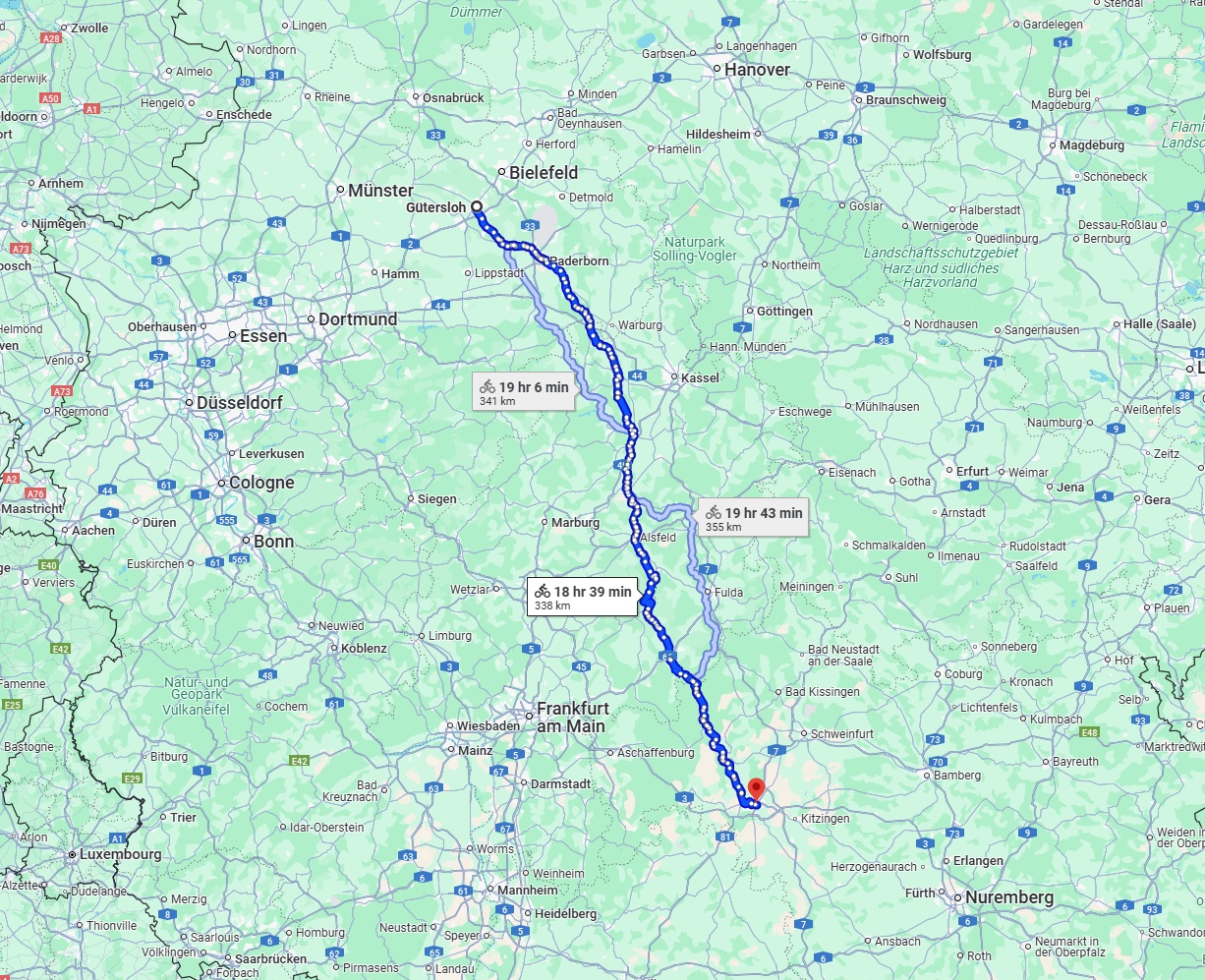 Anreise von Gütersloh Zu Würzburg Über 