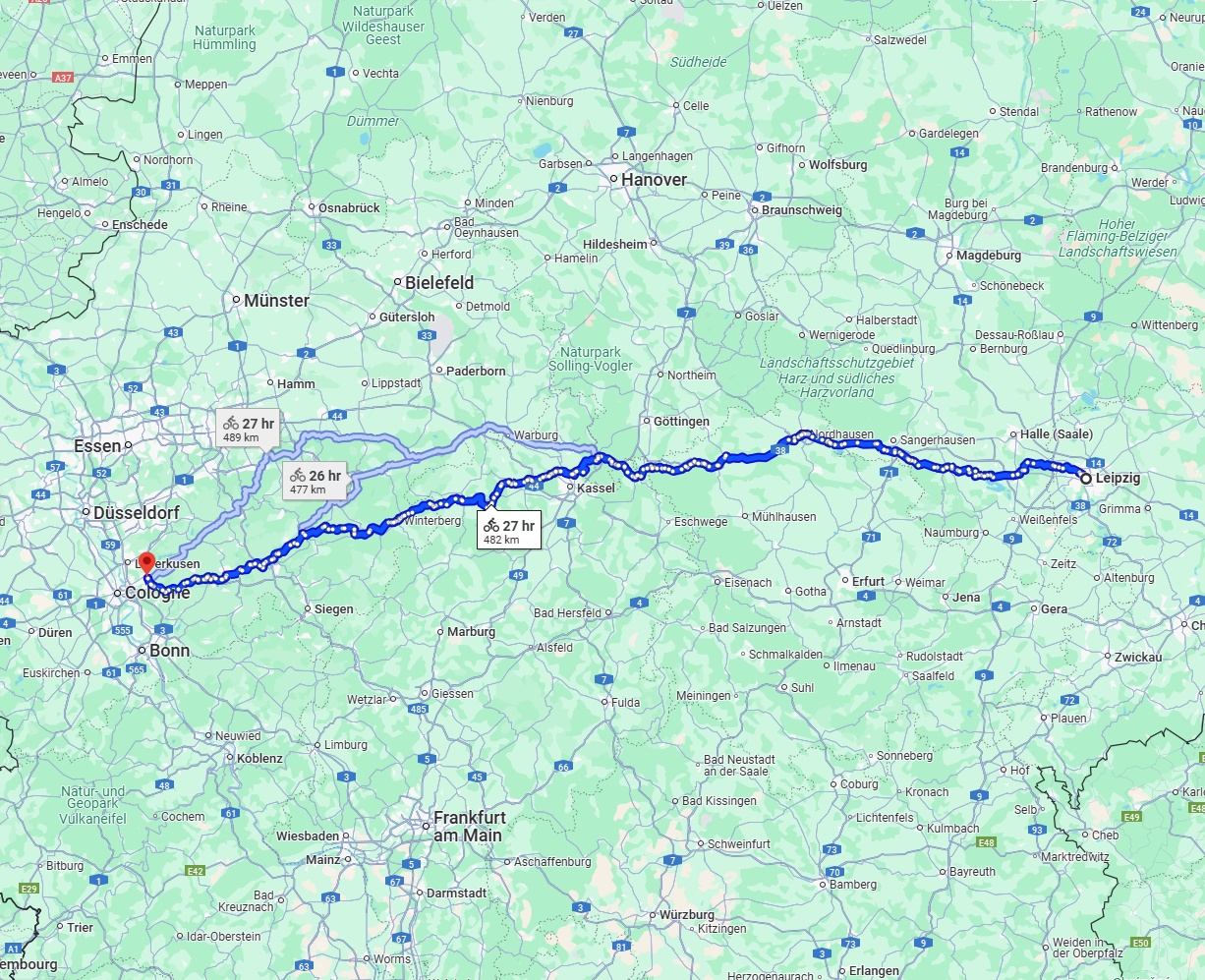 Anreise von Leipzig Zu Bergisch Gladbach Über 