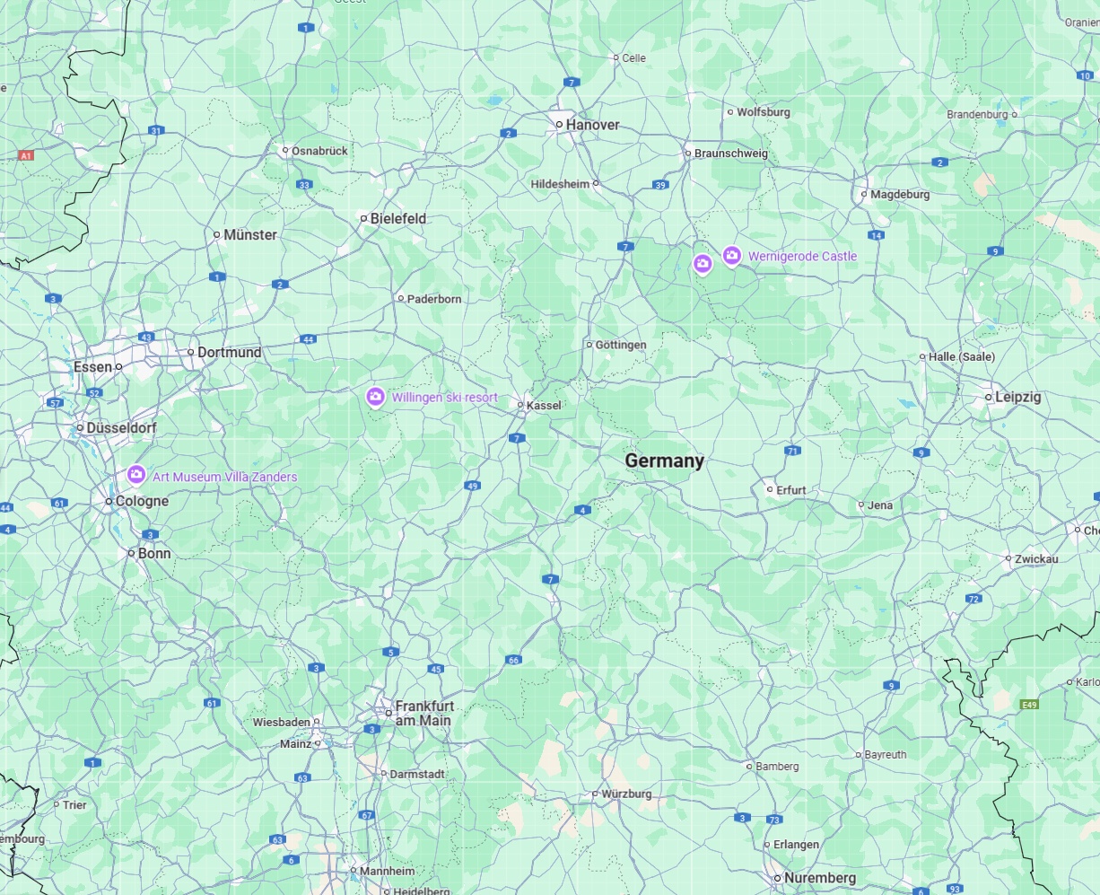 Anreise von Leipzig Zu Bergisch Gladbach Über via A38 and A44