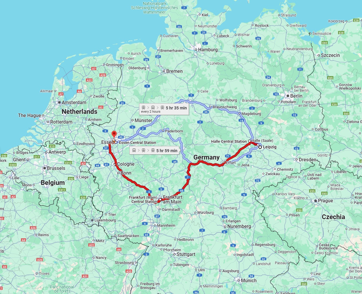 Anreise von Leipzig Zu Bottrop Über 