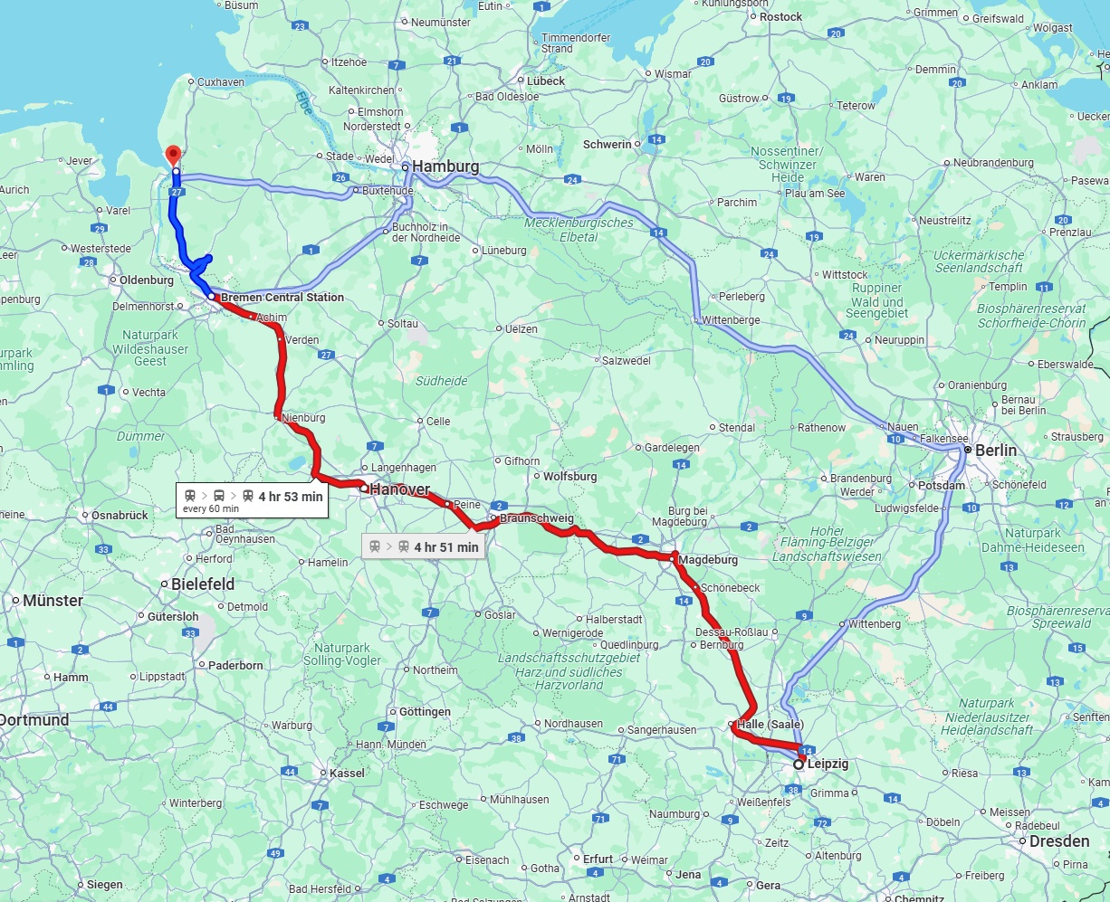 Anreise von Leipzig Zu Bremerhaven Über 