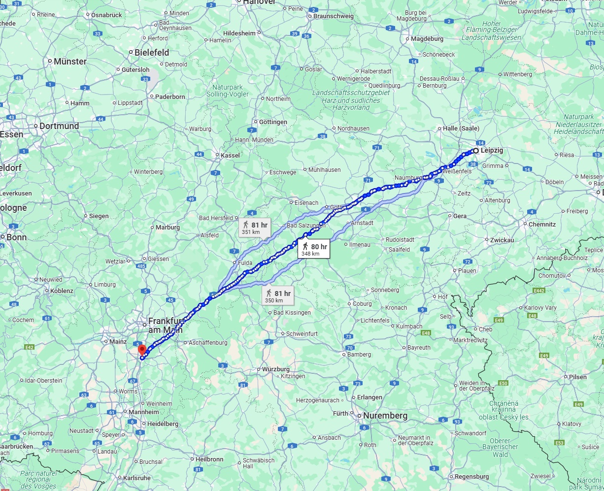 Anreise von Leipzig Zu Darmstadt Über 