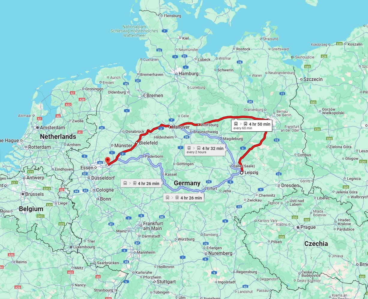 Anreise von Leipzig Zu Dortmund Über 