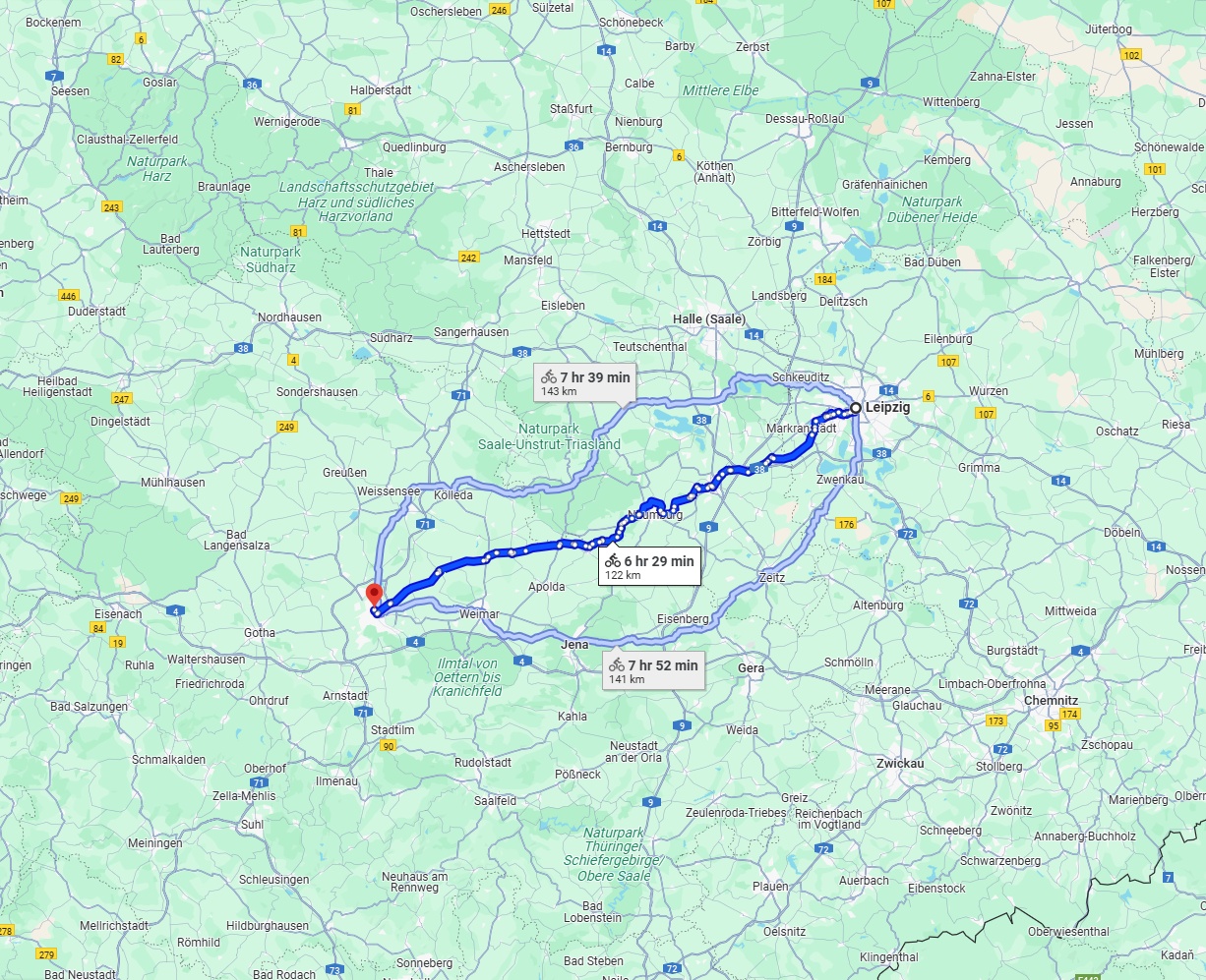Anreise von Leipzig Zu Erfurt Über 