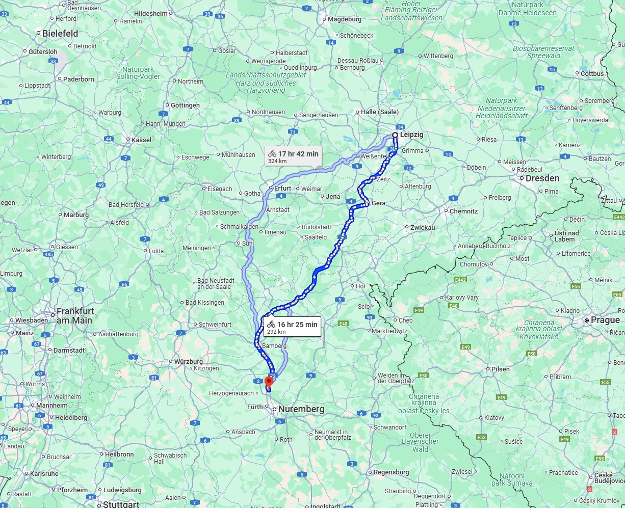 Anreise von Leipzig Zu Erlangen Über 