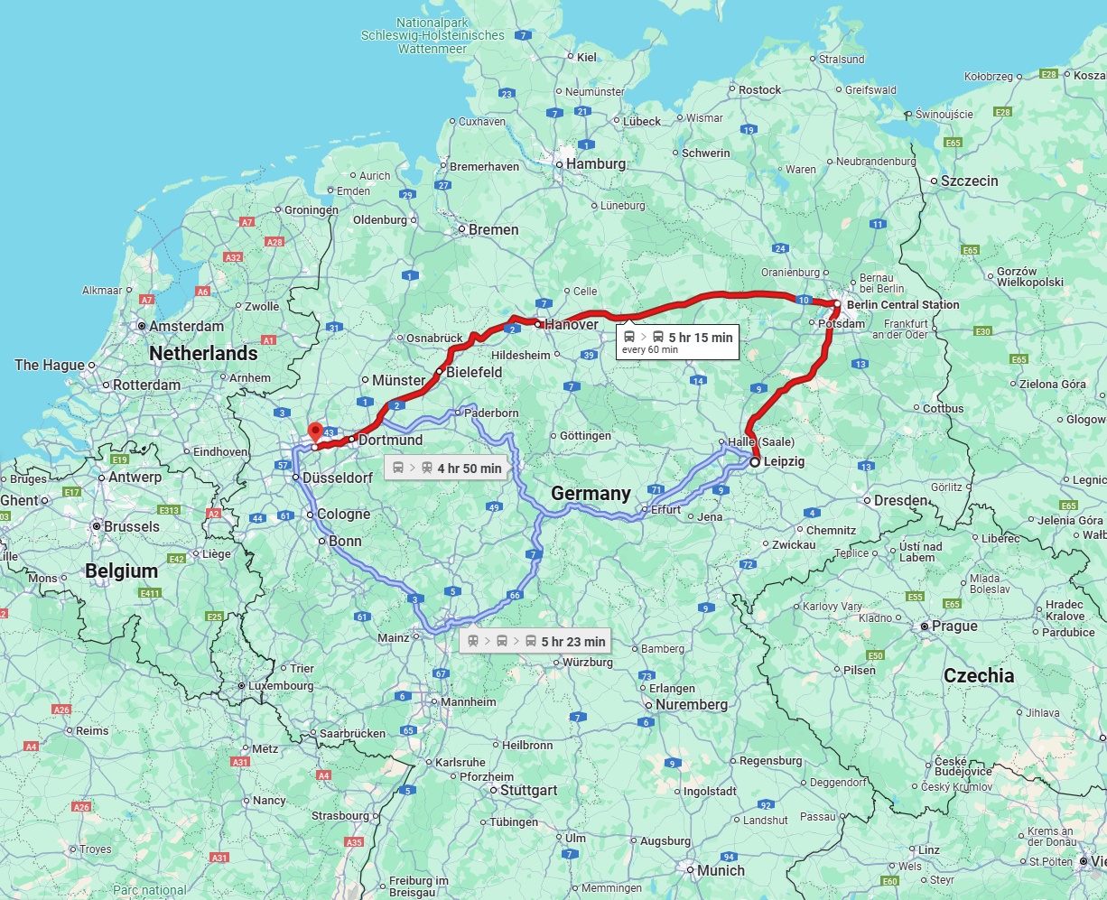 Anreise von Leipzig Zu Essen Über 