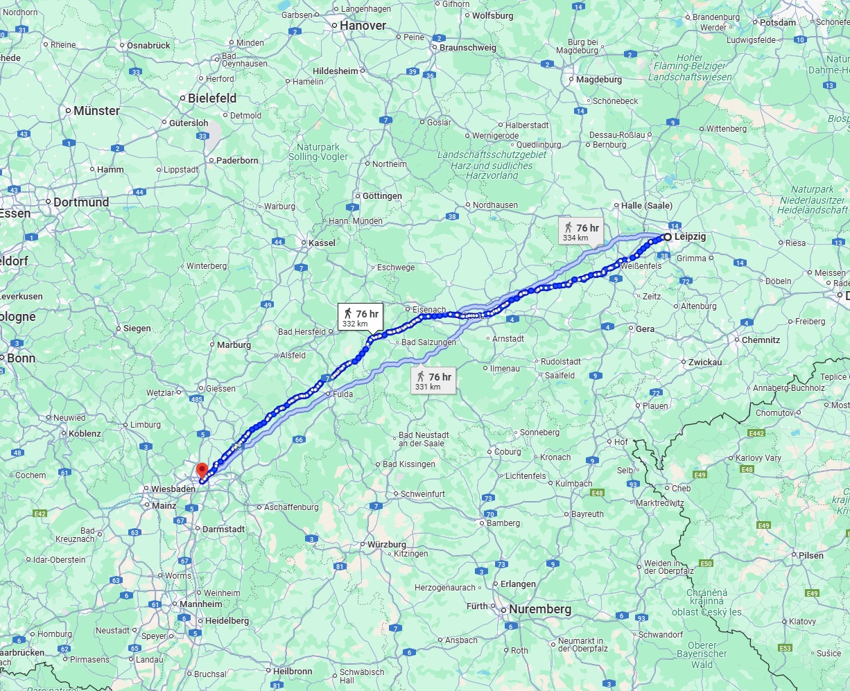 Anreise von Leipzig Zu Frankfurt am Main Über 