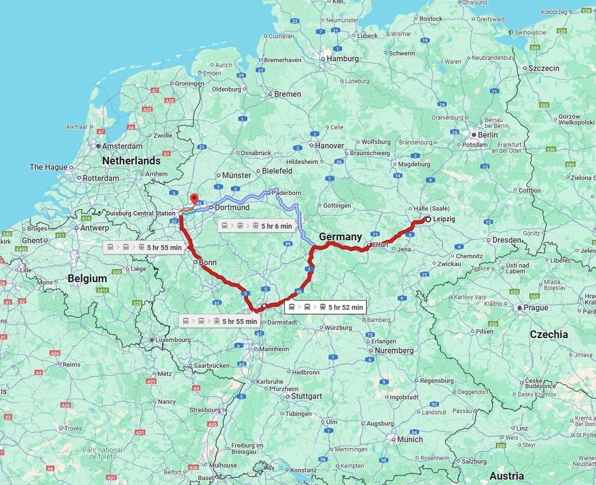 Anreise von Leipzig Zu Gelsenkirchen Über 