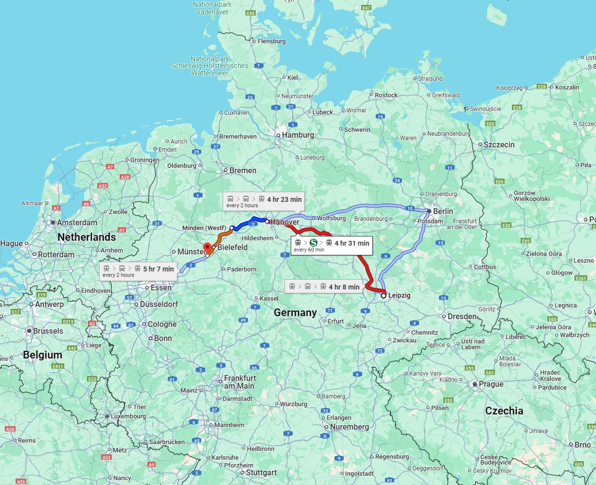 Anreise von Leipzig Zu Gütersloh Über 