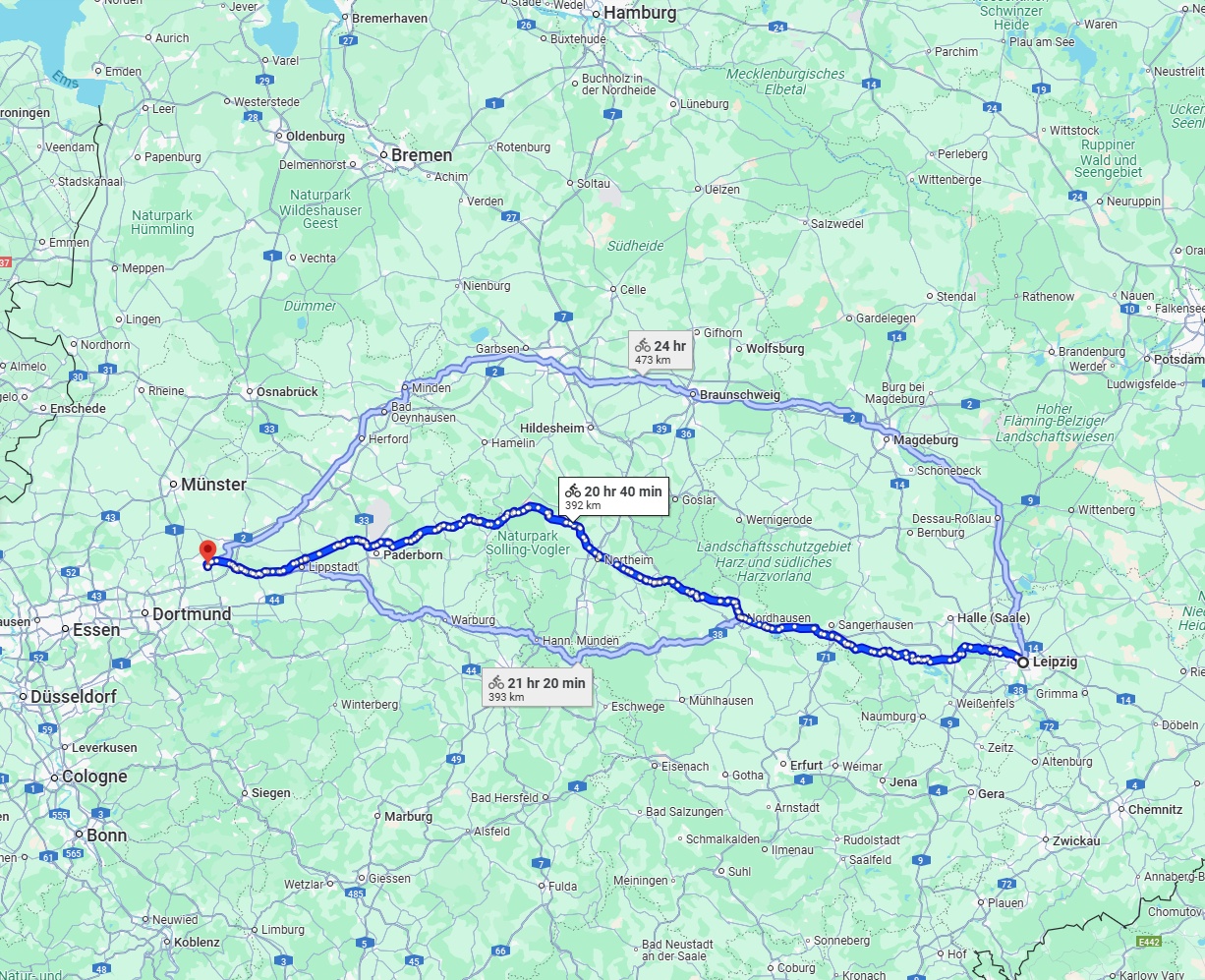 Anreise von Leipzig Zu Hamm Über 