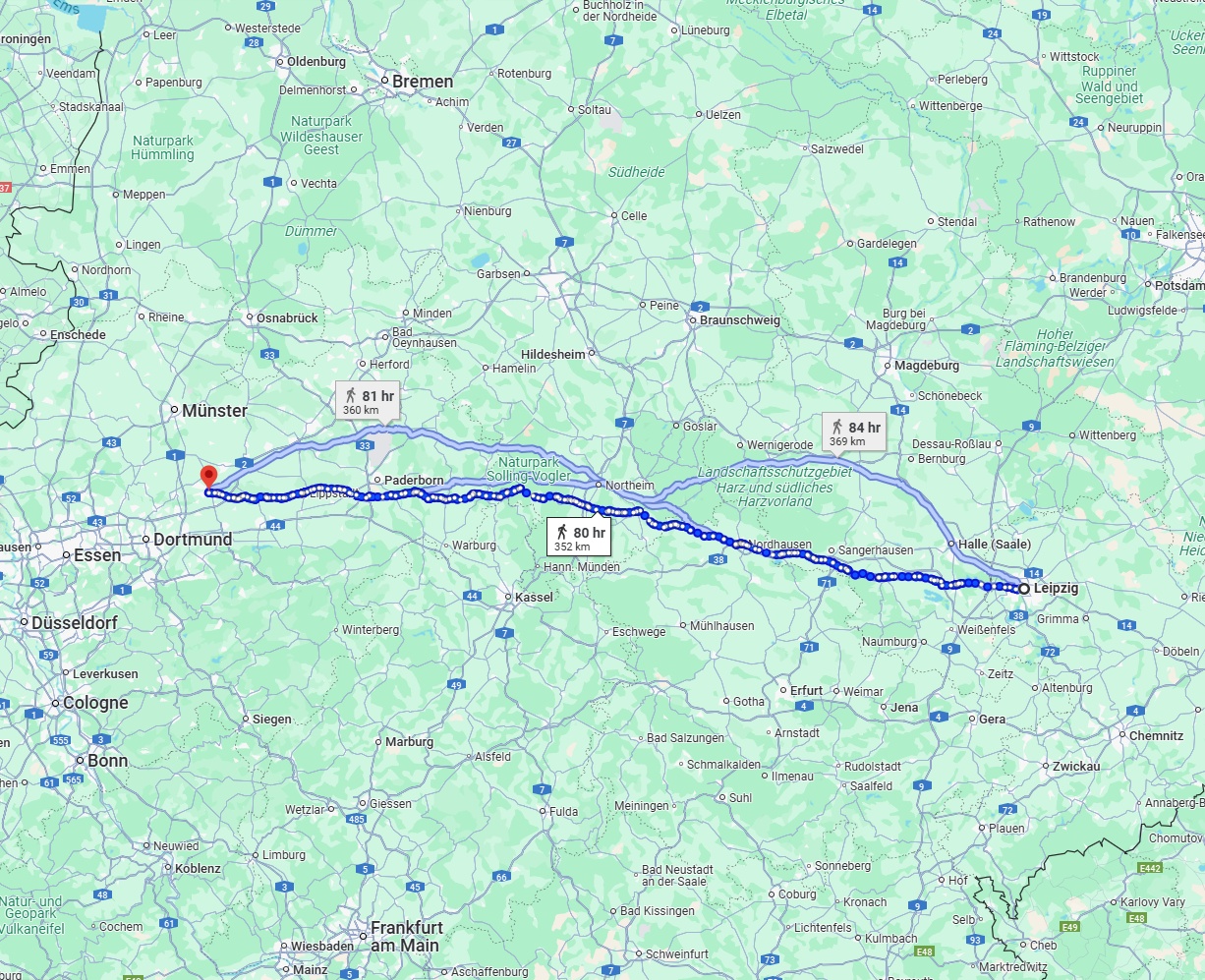 Anreise von Leipzig Zu Hamm Über 