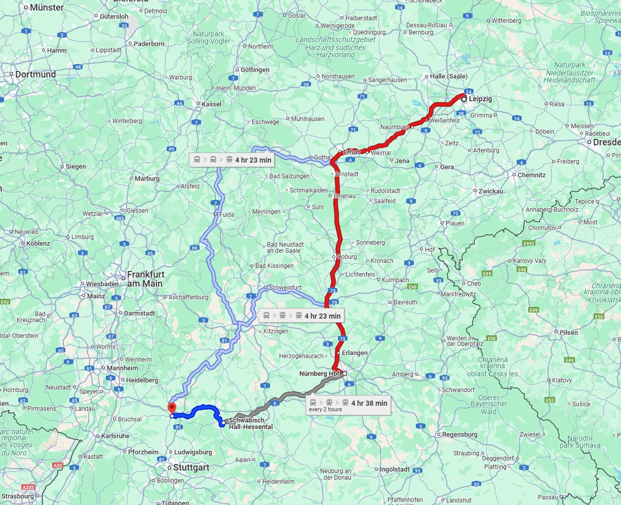 Anreise von Leipzig Zu Heilbronn Über 